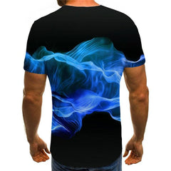 Smoke T shirt Men Abstract T-shirts 3d Psychedelic Funny T shirts Novel Tshirts Casual