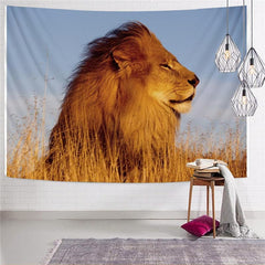 Lion Tapiz Animal Home Tapestrys Anime Tenture Mandala Harajuku Wall Tapestry Street Tapestries
