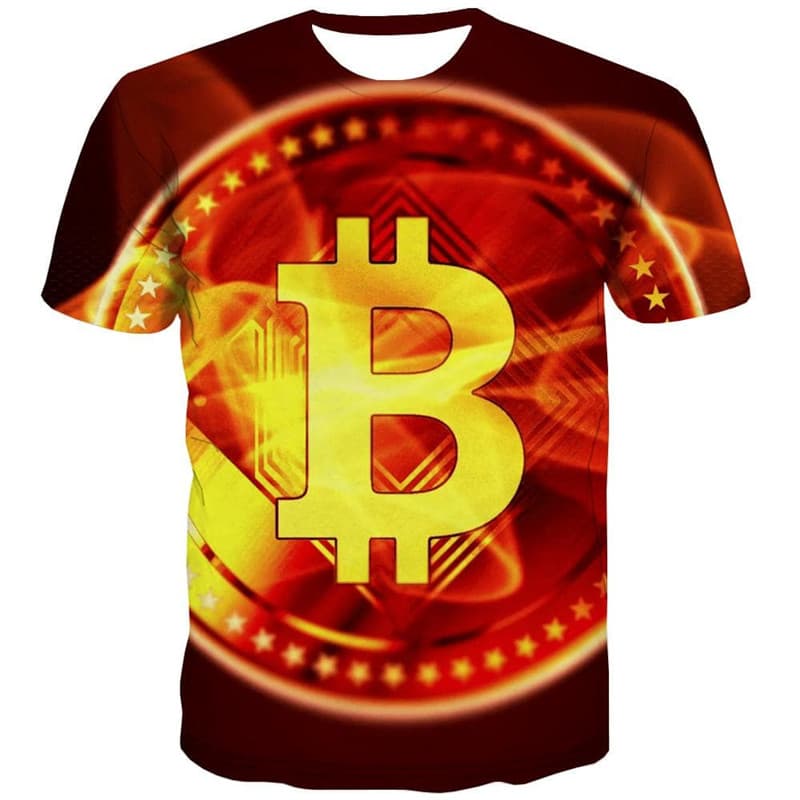 
Bitcoin T shirt Men Flame Funny T shirts Red Anime Clothes Retro Shirt Print
                