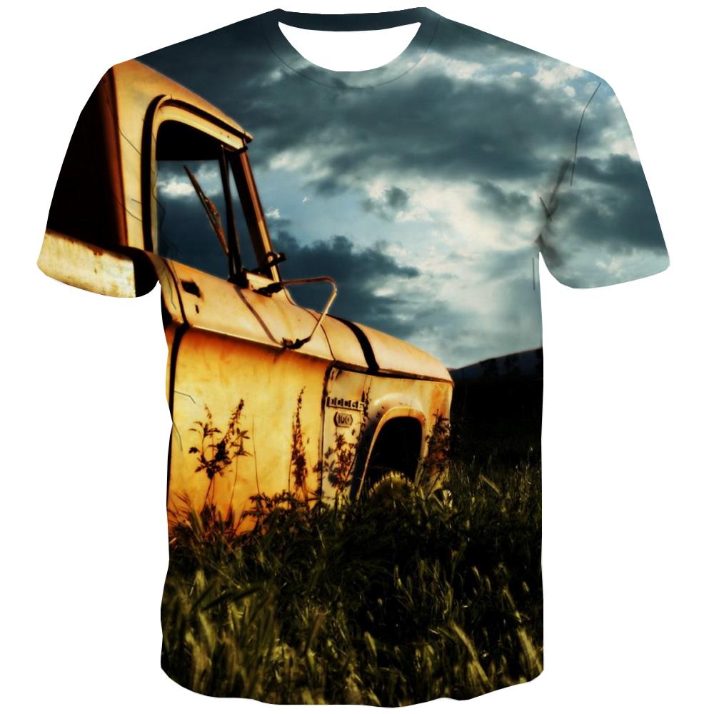 
Racing Car T shirts Men Metal T-shirts 3d City Tshirts Casual Gray Tshirt Printed Retro Shirt Print
                