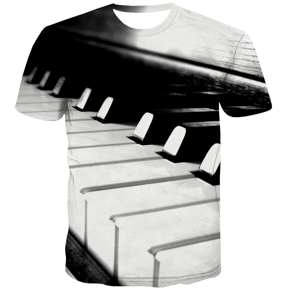 
Music T shirts Men Instrument Shirt Print Retro T-shirts 3d Electronic Tshirts Casual
                