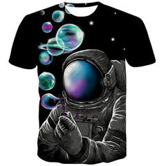 Astronaut T-shirt Men Sky T-shirts 3d Universe Shirt Print Funny Anime Clothes