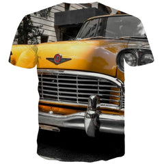Racing Car T-shirt Men Metal T shirts Funny City Shirt Print Gray Tshirt Printed Retro Tshirt Anime