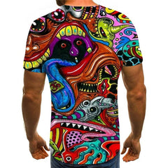 Hippie T shirt Men Funny Shirt Print Colorful Tshirt Printed Harajuku Anime Clothes