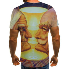 Halloween T-shirt Men Skull Funny T shirts Hip Hop Tshirts Casual Party Shirt Print