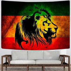 Lion Tapiz Animal Tenture Mandala Anime Tapestries Colorful Rug Wall Street Wall Tapestry