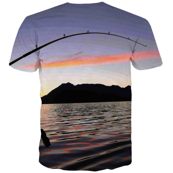 
fishing T-shirt Men fish Tshirts Novelty Short Sleeve Full Print Tee Top Male - KYKU
                
