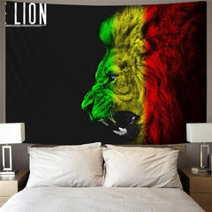 Lion Tapestry Animal Tenture Mandala Anime Home Tapestrys Flame Wall Tapestry Harajuku Rug Wall