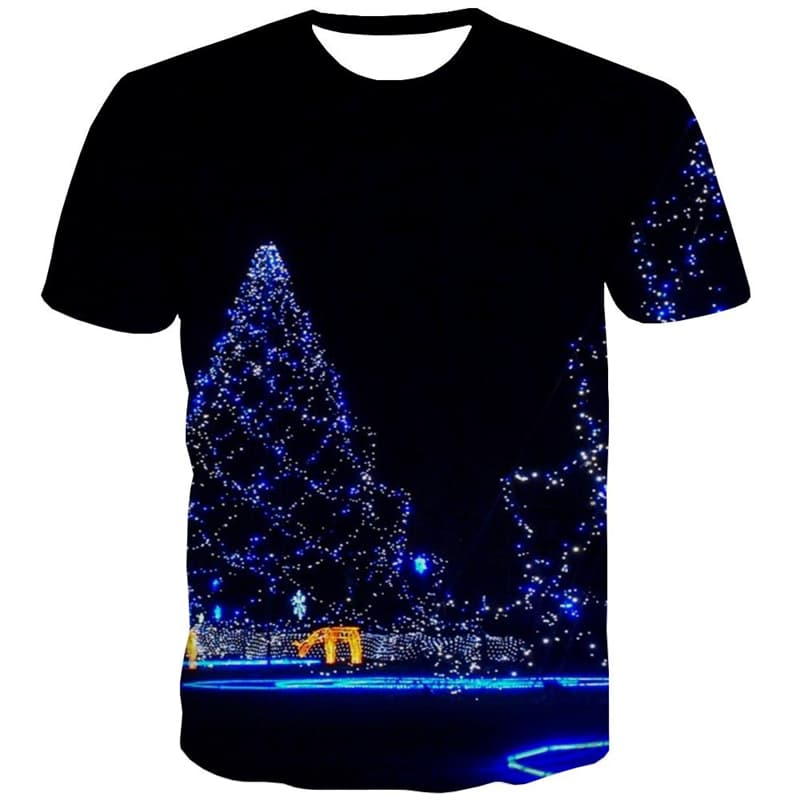 
Christmas T shirts Men Galaxy Tshirts Novelty Snow Tshirt Printed Black T-shirts 3d
                