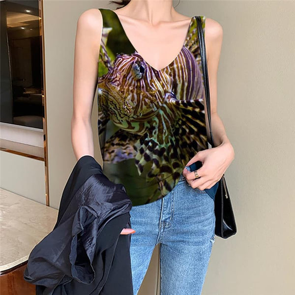 Fish Tank-Top women Gothic Sleeveless 3d Animal Funny Top Funny Anime Clothes Tropical Tank Tops Casual