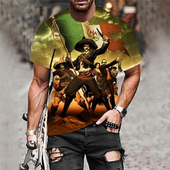 War T-shirt Men Mexico Tshirt Printed Eagle Tshirts Casual Cloud Funny T shirts