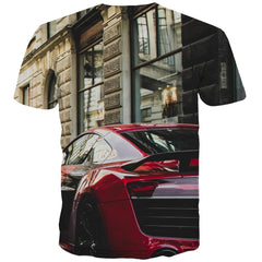 Racing Car T shirts Men Metal Tshirt Printed City Shirt Print Gray Tshirts Cool Retro Tshirts Novelty