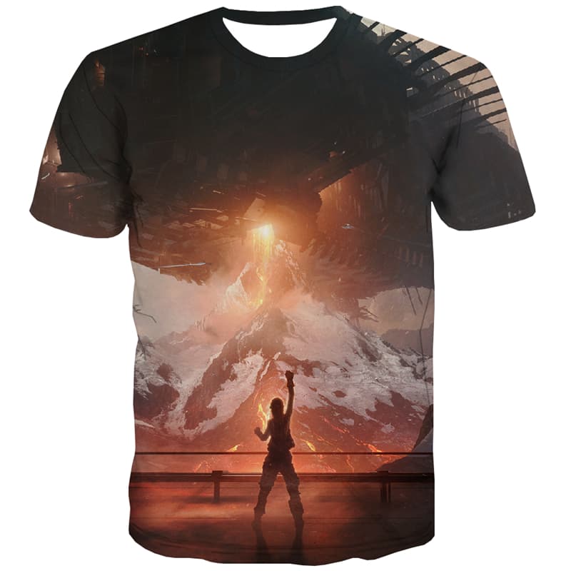 
War T shirts Men Flame T shirts Funny Military Tshirt Printed Mountain Tshirts Casual
                