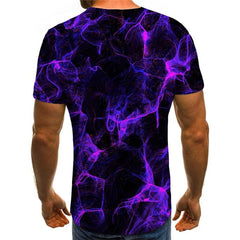 Abstract T-shirt Men Psychedelic Shirt Print Smoke Tshirt Printed Purple Funny T shirts