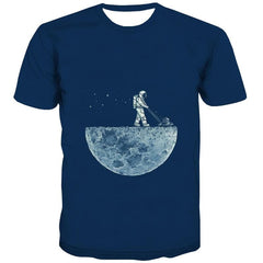 Astronaut T-shirt Men Cherish Tshirts Casual Novel Anime Clothes Space Tshirt Printed