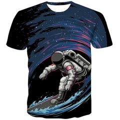 Astronaut T shirt Men Surf Anime Clothes Galaxy T-shirts 3d Universe Tshirts Casual