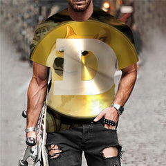 Dog T-shirt Men Animal T-shirts 3d Bitcoin Anime Clothes Retro Tshirt Printed