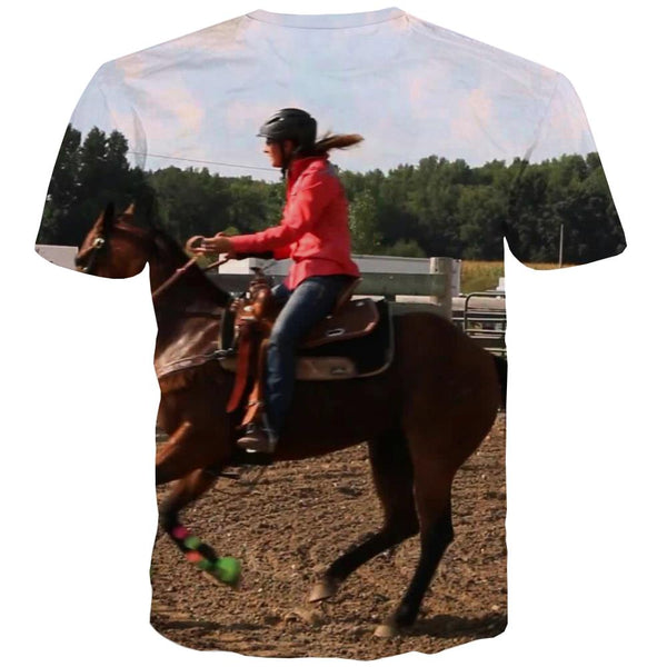 
Borse T shirts Men Competition Tshirts Casual Raced Tshirts Cool Equestrian Shirt Print
                