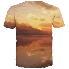 fishing T shirts Men fish T-shirts Graphic lake T shirts Funny Short Sleeve - KYKU