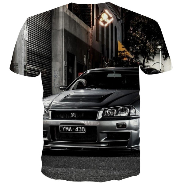 
Racing Car T shirts Men Metal T-shirts 3d City Tshirts Novelty Gray T-shirts Graphic Retro Tshirts Cool
                