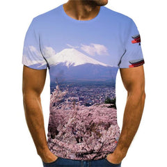 Waves T-shirt Men Sail Anime Clothes Surf Funny T shirts Ocean Shirt Print