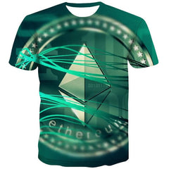 Ethereum T-shirt Men Retro Shirt Print Art Anime Clothes Harajuku Tshirt Printed