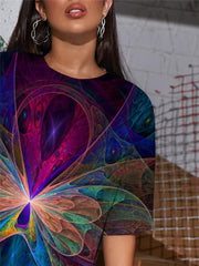 Butterfly T-shirt Women Animal Shirt Print Colorful Funny T shirts Psychedelic Summer