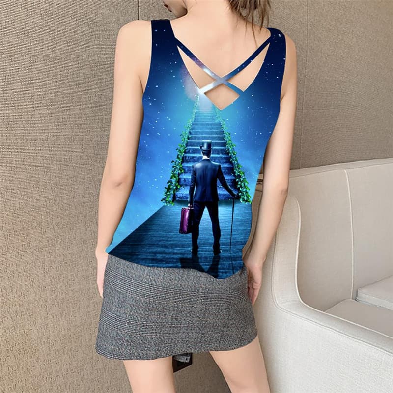 
Galaxy Tank Top Women Space Anime Clothes Universe Vest Print Black Hole Sleeveless 3d
                