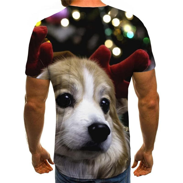 
Dog T shirts Men Animal Tshirts Casual Christmas Tshirts Novelty Harajuku Shirt Print New Year T shirts Funny
                