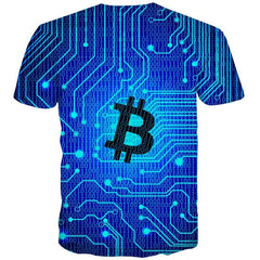 Bitcoin T-shirt Men Sail Shirt Print Landscape Funny T shirts Retro Tshirt Printed