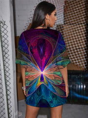 Butterfly T-shirt Women Animal Shirt Print Colorful Funny T shirts Psychedelic Summer