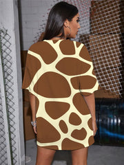 Animal T-shirt Women Giraffe Funny T shirts Brindle Punk Rock Psychedelic Summer