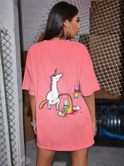 Unicorn T Shirt Women Animal Tshirt Printed Rainbow Summer Harajuku Gothic