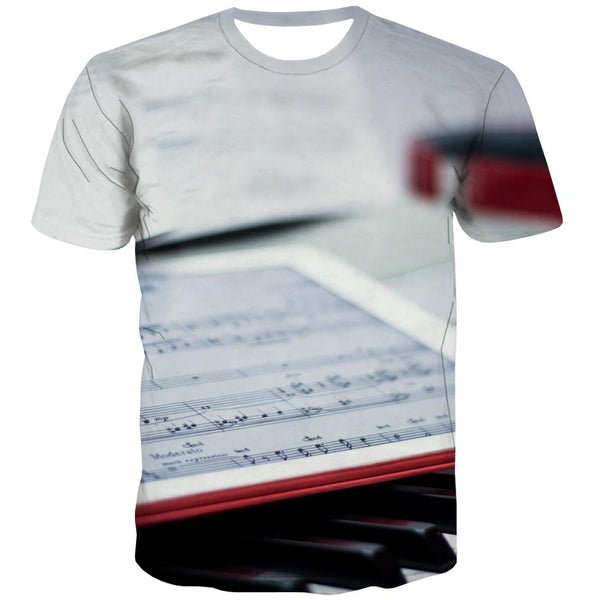 Music T-shirt Men Instrument Tshirt Printed Retro Tshirts Cool Electronic T-shirts 3d