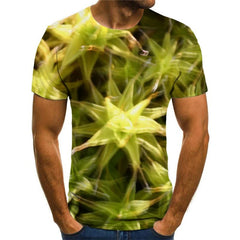 Leaves T-shirt Men Colorful Tshirts Casual Rainbow Shirt Print Harajuku T-shirts 3d
