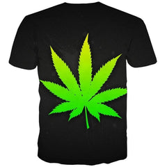 Weeds T shirt Men Green T-shirts 3d Leaves Funny T shirts Short Sleeve summer
