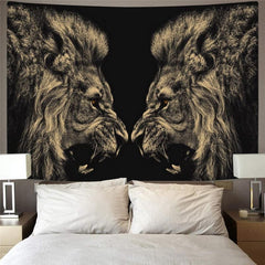 Lion Tapestry Animal Tapestries Anime Home Tapestrys Ferocious Tenture Mandala Hip Hop Wall Tapestry