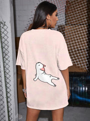 Animal T Shirt Women Dog Tshirt Printed Lovely Funny T shirts Harajuku Punk Rock