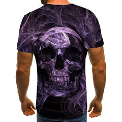 Skull T-shirt Men Abstract Shirt Print Skeleton Funny T shirts Mens Clothing