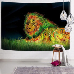 Lion Tapestry Animal Wall Tapestry Anime Rug Wall Colorful Tapestries Painting Home Tapestrys