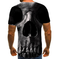 Skull T-shirt Men Abstract Tshirt Printed Skeleton T-shirts 3d Funny Tshirts Casual