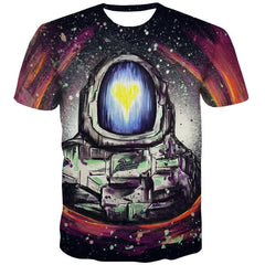 Astronaut T-shirt Men Galaxy Tshirts Casual Dizziness Funny T shirts Novel Tshirt Printed