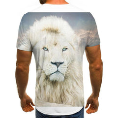 Lion T-shirt Men Animal Anime Clothes Harajuku Tshirt Printed Funny Funny T shirts