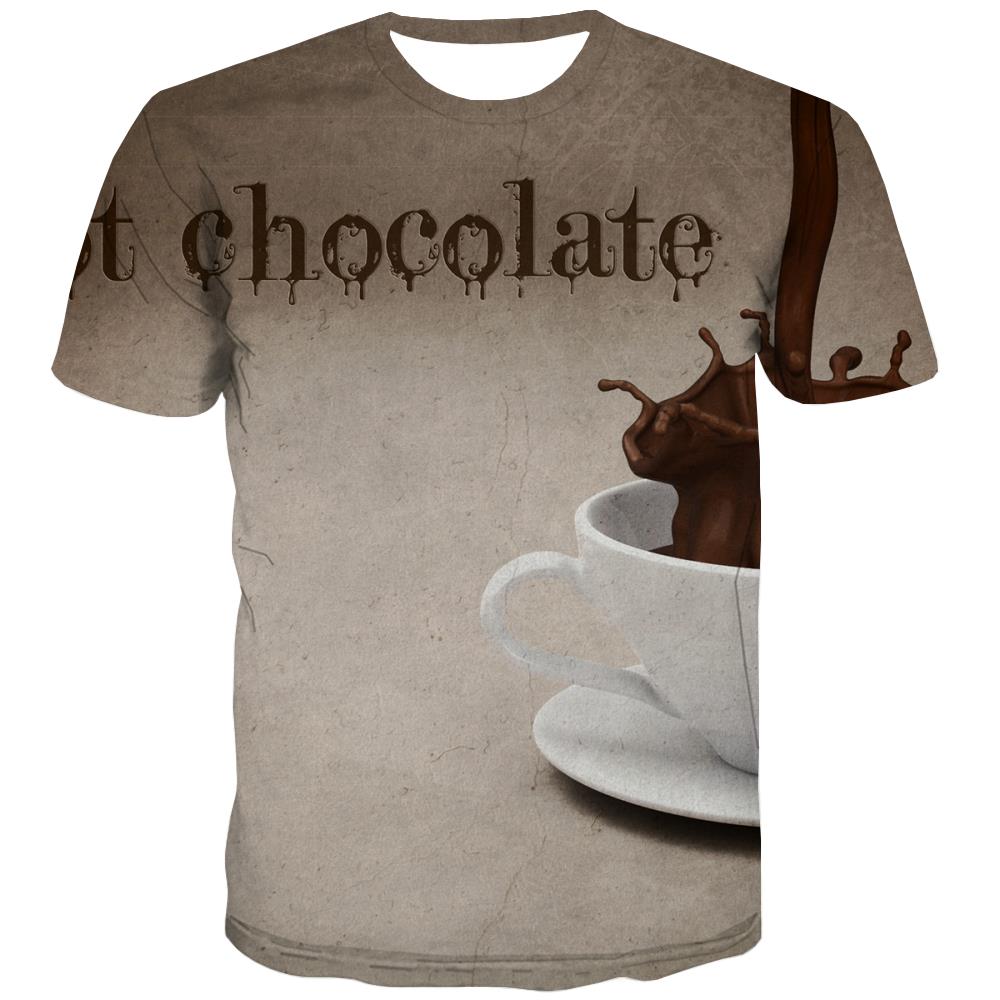 
Chocolate T shirts Men Brown Tshirts Novelty Delicious Tshirts Casual Bitter T-shirts Graphic
                