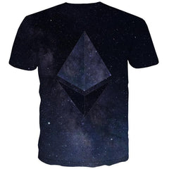 Ethereum T shirt Men Galaxy Tshirts Casual Art Tshirt Printed Funny Shirt Print