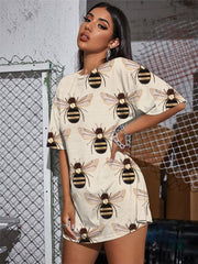 Bee T-shirt Women Animal T-shirts 3d Harajuku Tshirt Printed Lovely Summer