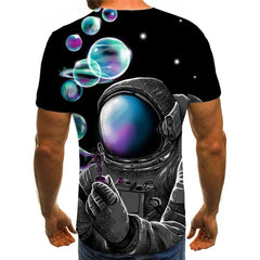 Astronaut T-shirt Men Sky T-shirts 3d Universe Shirt Print Funny Anime Clothes