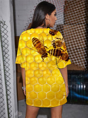 Bee T-shirt Women Animal Shirt Print Lovely Funny T shirts Harajuku Tshirt Printed