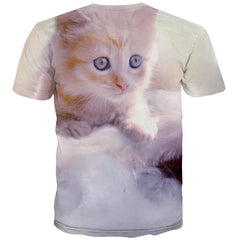 Cat T-shirt Men Animal T-shirts 3d Lovely Tshirts Cool Harajuku Tshirts Casual