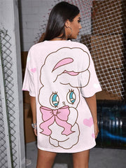 Animal T Shirt Women Rabbit Gothic Lovely Tshirt Printed Harajuku T-shirts 3d